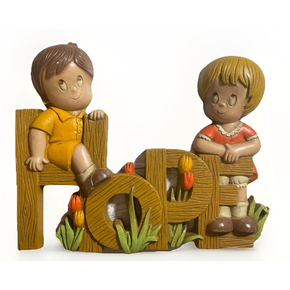 1982 BURWOOD USA 3 Pc "FAITH HOPE CHARITY" Precision Molded Plastic 3-D PLAQUES - Picture 4 of 5